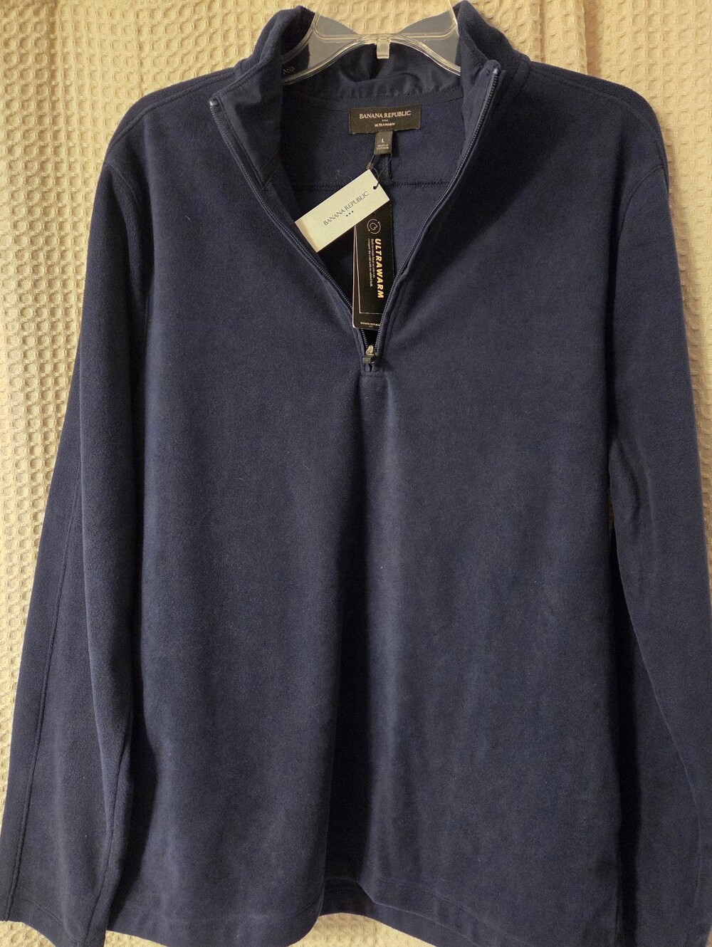 Banana Republic Ultrawarm 1/4 Zip Fleece Pullover – Navy – Men’s Large – NWT